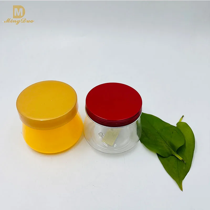 Cream Jar 140g Bowl Shape Plastic PET Cream Jar Body Scrub Jar With Aluminum Cap Plastic Screw Cap