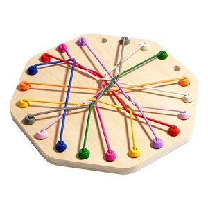 Wooden Rope Breaking Game Montessori Color Cognitive Toys Educational Logical Thinking Training Children Learning Toy for Kids