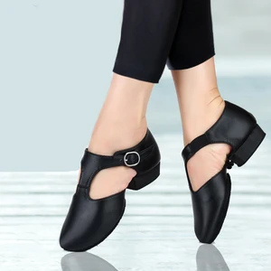 Genuine Leather Women's Ballroom/Latin Dance Shoes 2cm Soft-soled Practice Shoe Suede Sole Ballet Dance Shoes