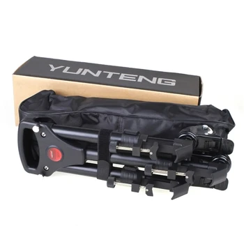 Yunteng YT-900 Professional 3-Wheel Pulley Foldable Dolly Base Stand Universal Camera Tripod with High Visibility Features detail image