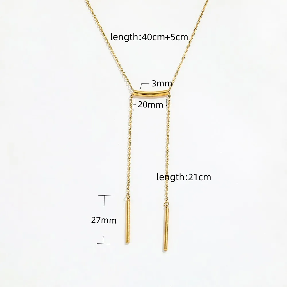 Joolim Jewelry 18k Gold Plated Bar Pendant Adjustable Y Choker Lariat ...