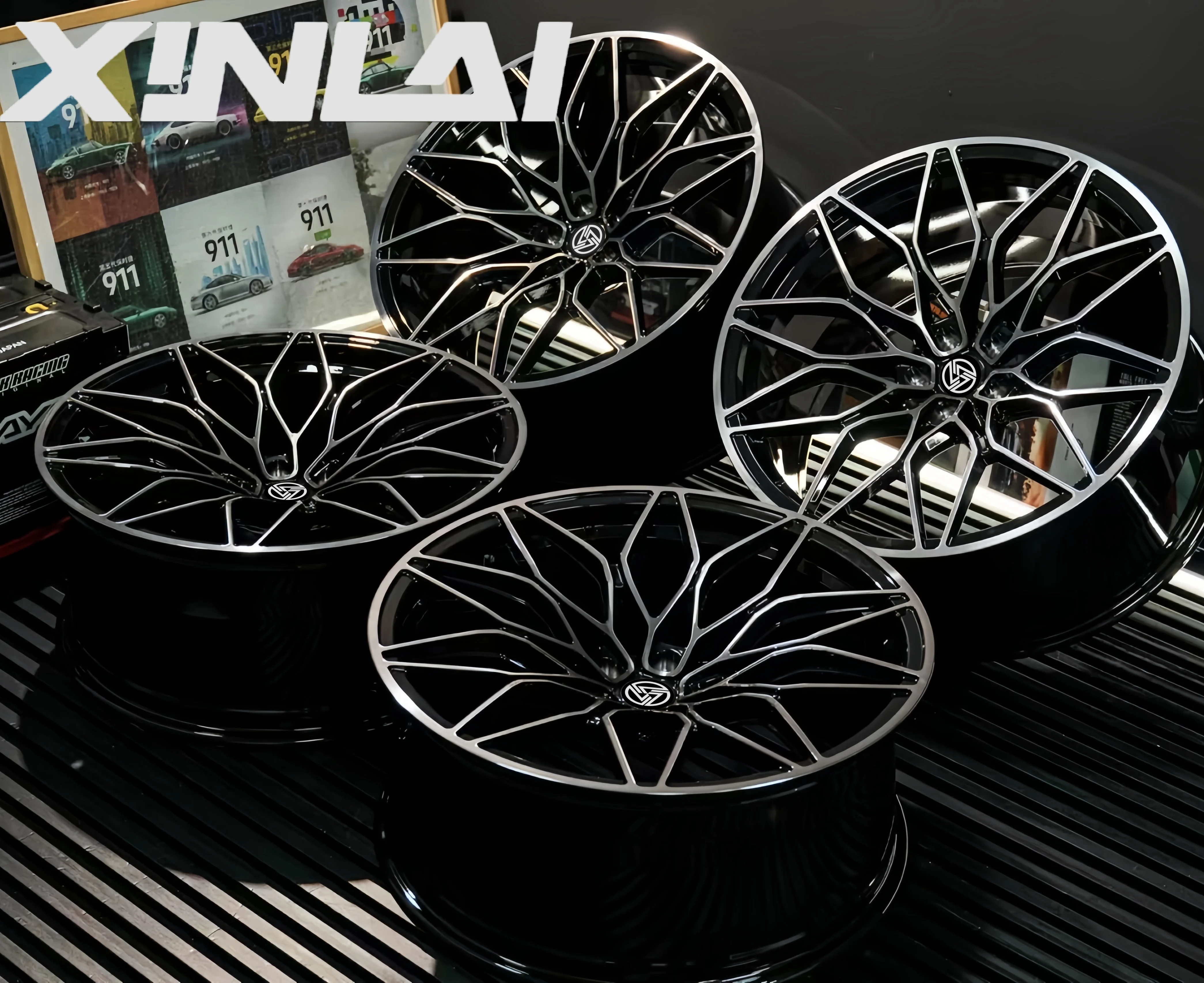 XINL Forged Wheel Custom Design Alloy Wheels 18 Inch 1 Piece Wheel for Racing Car Rims Gloss Black - Image 3
