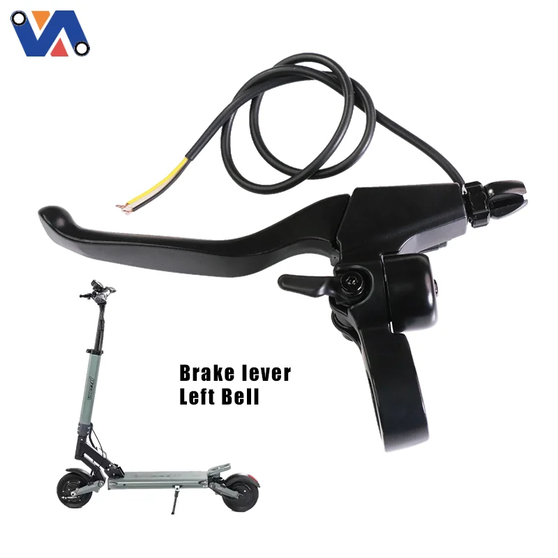 8 scooter brakes lever left with bell for electric scooter parts accessories brake lever replace-4