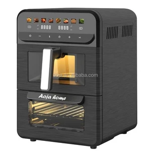 AOJA 2026 Best Selling Electricity-saving air Fryer 10L  2790W Turn Remind Metal Cavity Stainless Steel Air Fryer 6L+4L