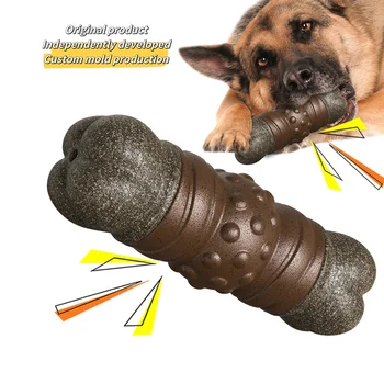 Original patented product: Durable chew toy for dogs  TPR material Reduces noise levels  Dog toothbrush and toy