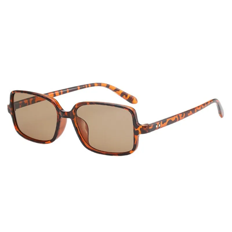 2026 New Cross-Border Vintage Square Sunglasses European And American Fashion Simple Rivet Unisex Flat Lens UV400 Full_voghion.com