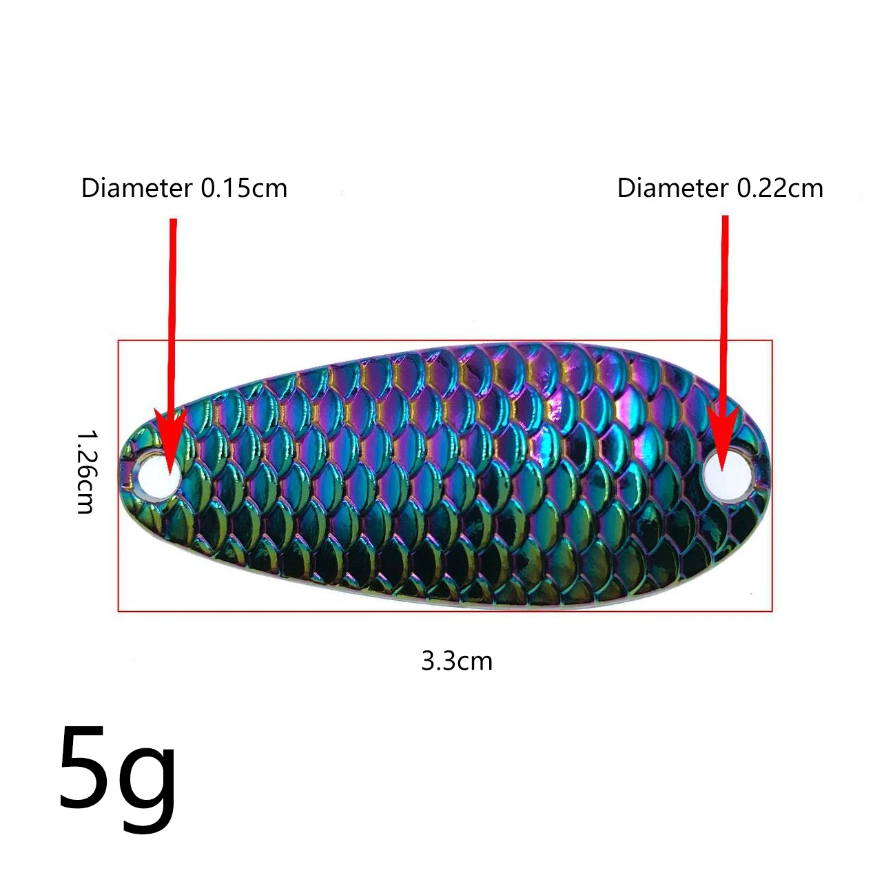Glittering Scale Lure Blanks Artificial Bluegill Baits Fishing Spoon