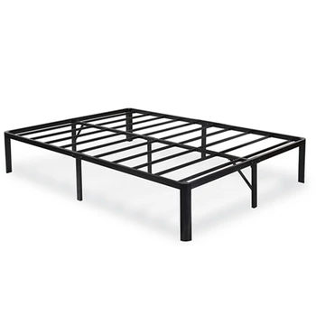 Custom Size Foldable Single Wrought Iron Bed Black Metal Bed Frames
