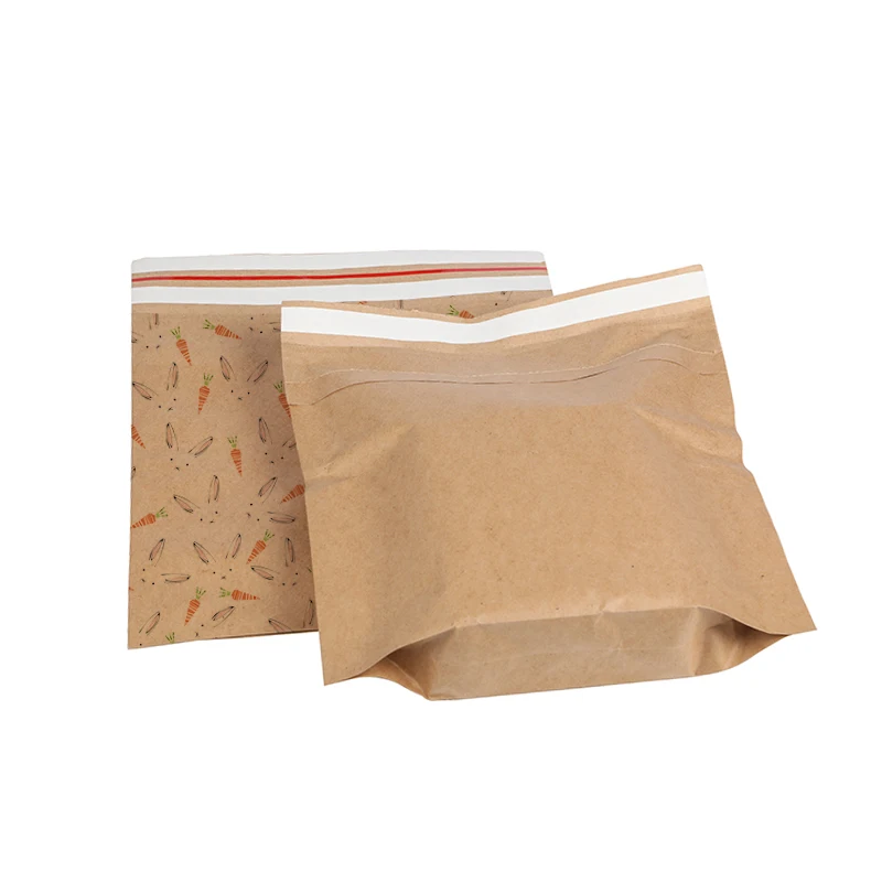 Kraft Paper Mailer Courier Bag With Side Gusset Expandable Kraft Paper