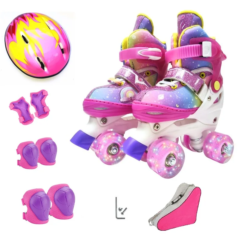 Pattini In Linea Regolabili Per Bambini Con Luci - 4 Misure, Ruote Luminose, Taglie S/M/L - Foto 7