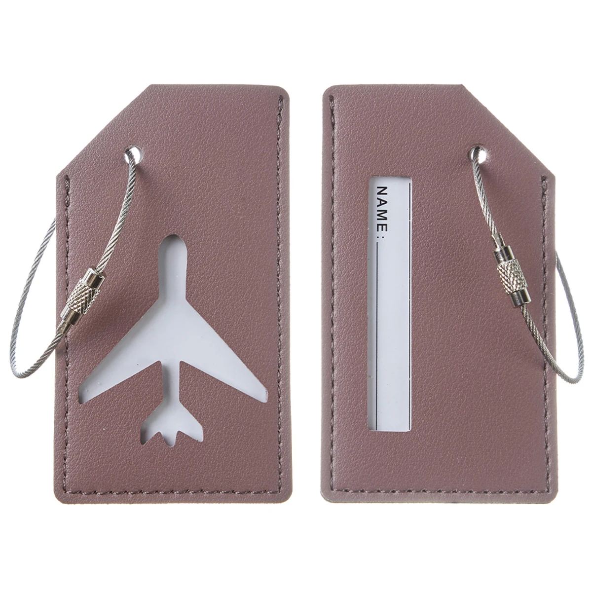 Wholesale price luxury travel accessories airplane leather luggages tags custom logo