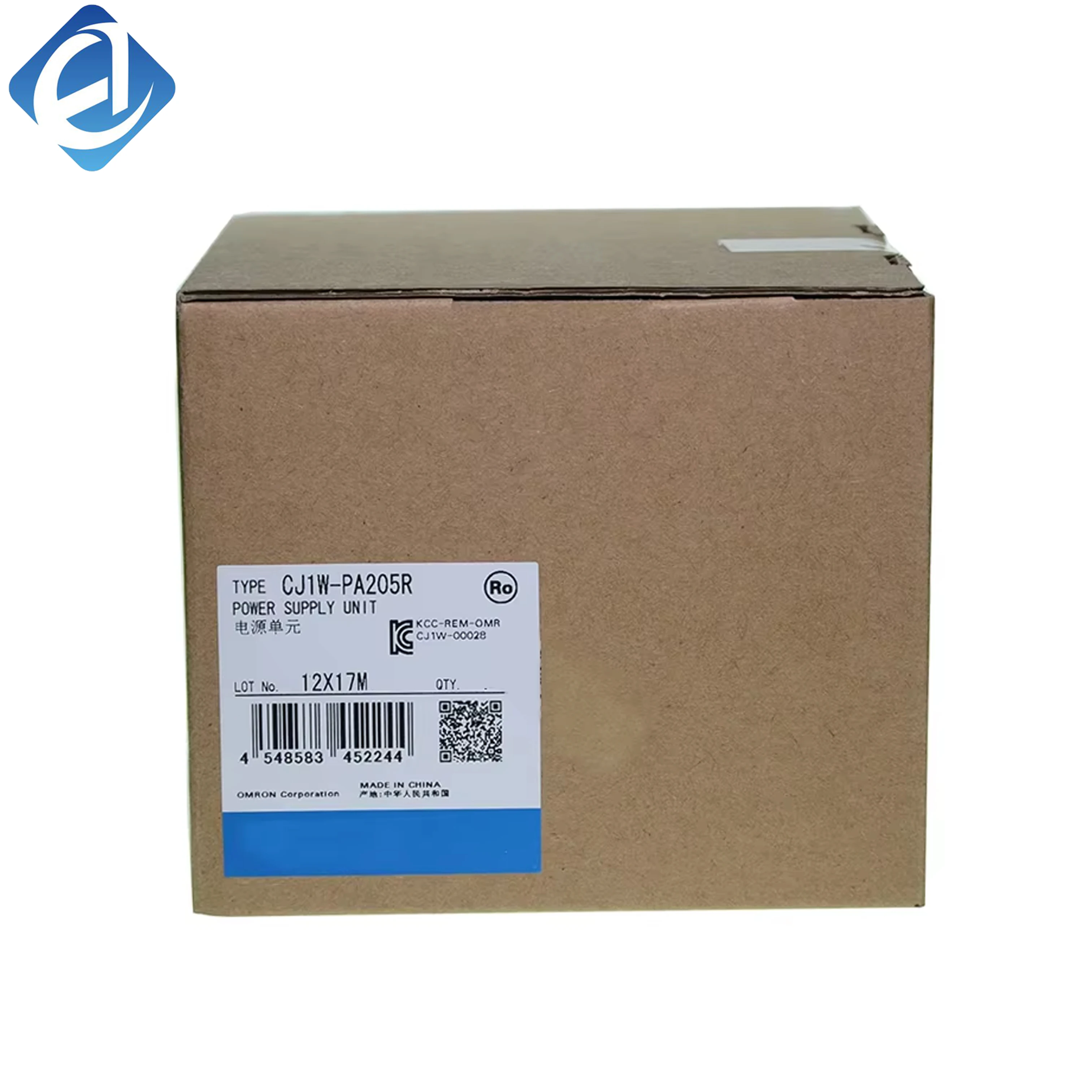 New Original Omron CJ1W-PA205R power supply module for CJ1 PLC system. With overvoltage & overcurrent protection, it ensures stable power output. Compact, high-reliability design for industrial PLC main and expansion units.