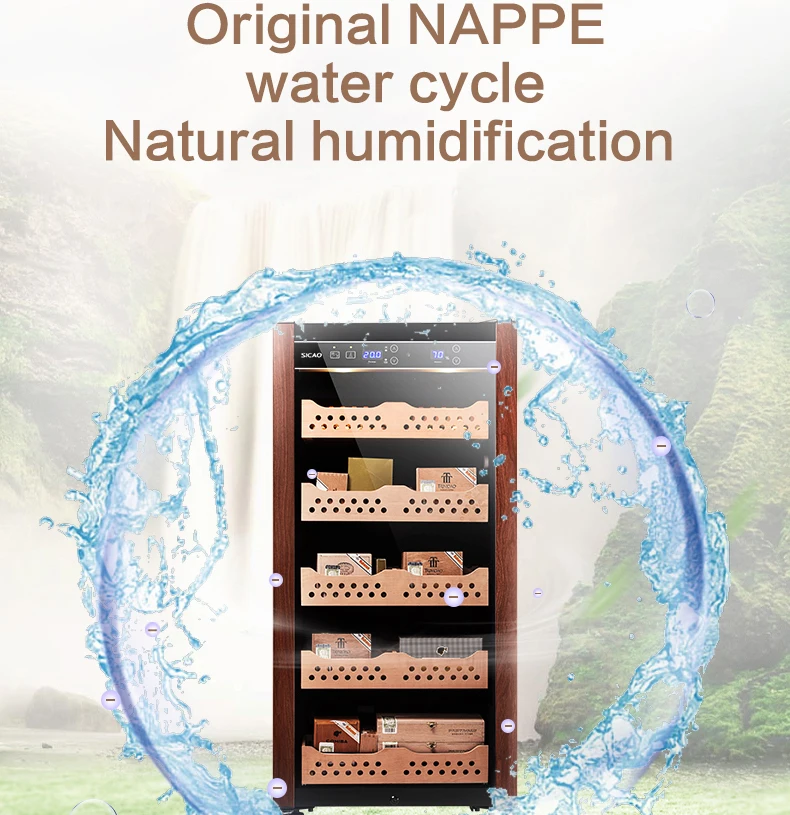 Refrigerated Humidity Refrigerator Controlled Display Humidor Quiet Operation Electric Cigar Wine Cabinet Fridge Australia
