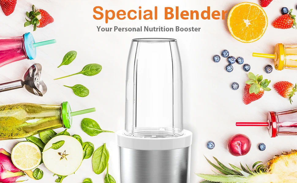 HOMM Personal Blender, 850W Kitchen Blender for Shakes and Smoothies,  2*17oz and 10oz To-Go Cups and Spout Lids, BPA Free, 6 Blades Bullet  Blenders, Portable Smoothie Blender and Coffee Grinder in One