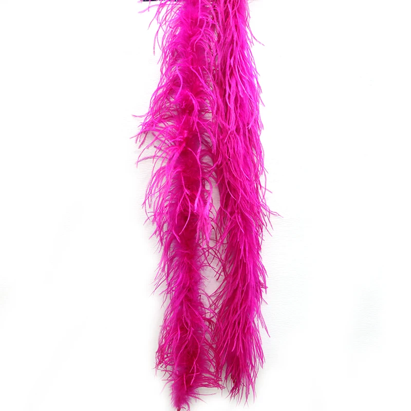 4ply Ostrich Feather Fabric Feather Boa Chandelle Boa For Collar 120ply Decorative Feather