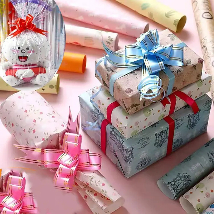 Packing Wrap Gift Wrapping Pull Ribbon Bow Butterfly