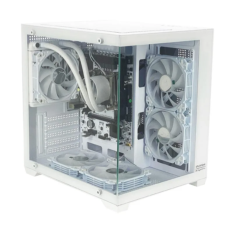 PCOOLING Open Case Comput Mini Pc Computer Accessories Games Desktop Super Pc MATX Computers Case Transparent Pc Tower Desktops