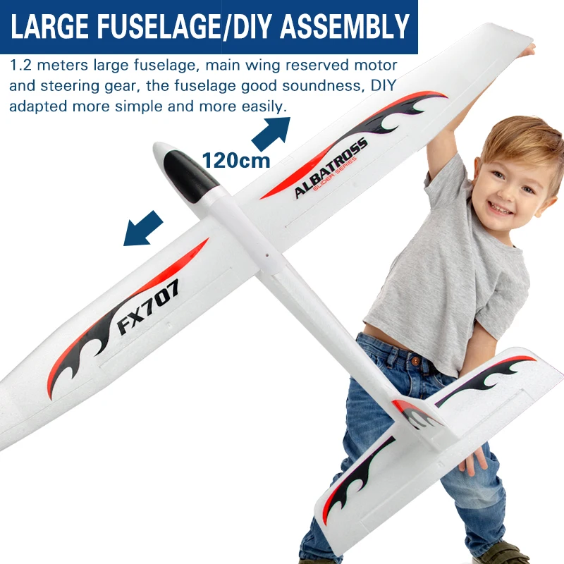 Large Epp Foam Anti-collision Hand Airplane Model Foam Board Outdoor Gaming air Flying Aircraft Simulation Glider