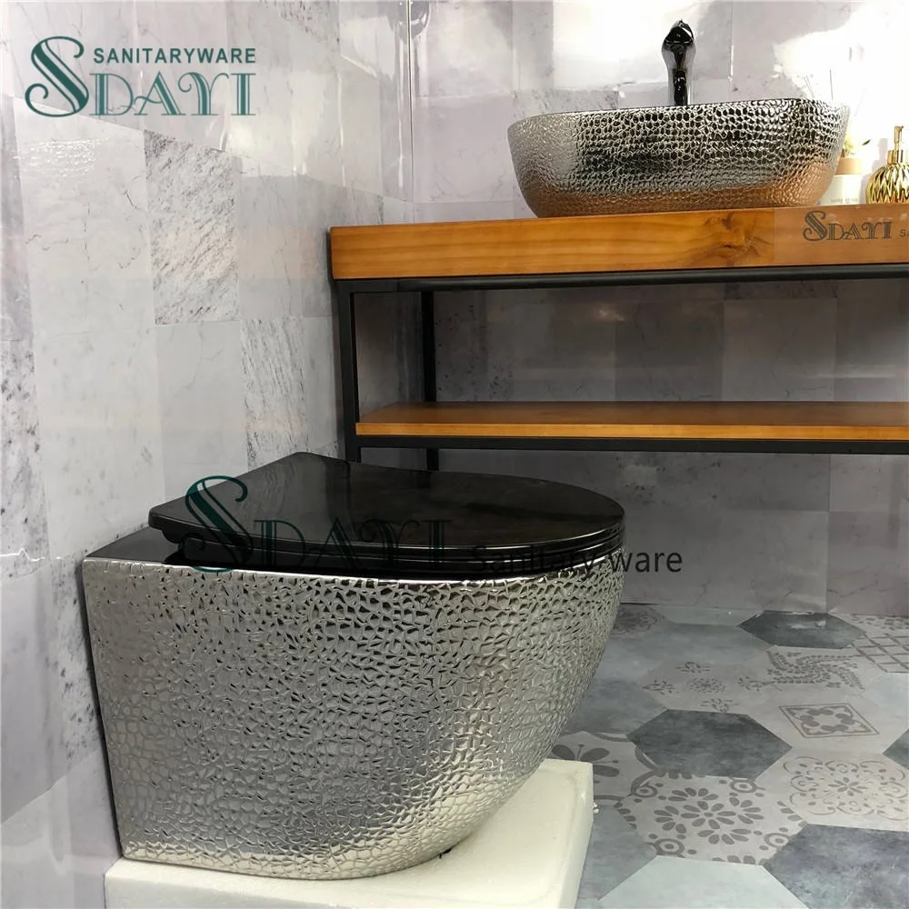 SDAYI скрытый резервуар для воды серебристого цвета с керамическим гальваническим покрытием Крокодил дизайн настенный