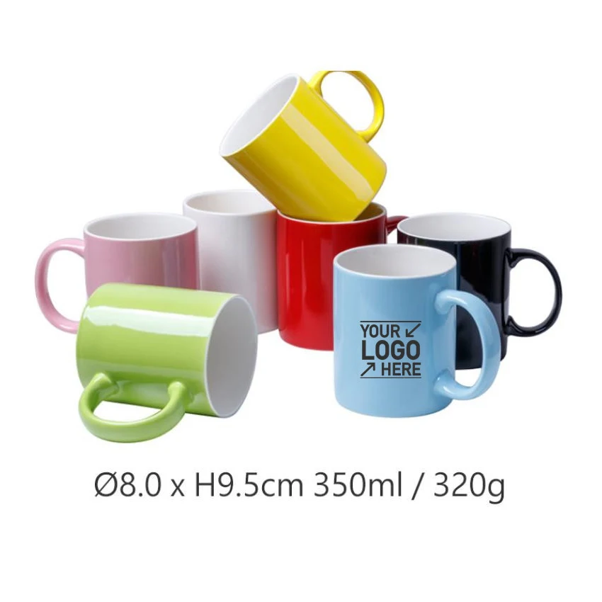 11oz Coffee Mugs Custom Logo Matte Black Ceramic Cup Promotion Glossy