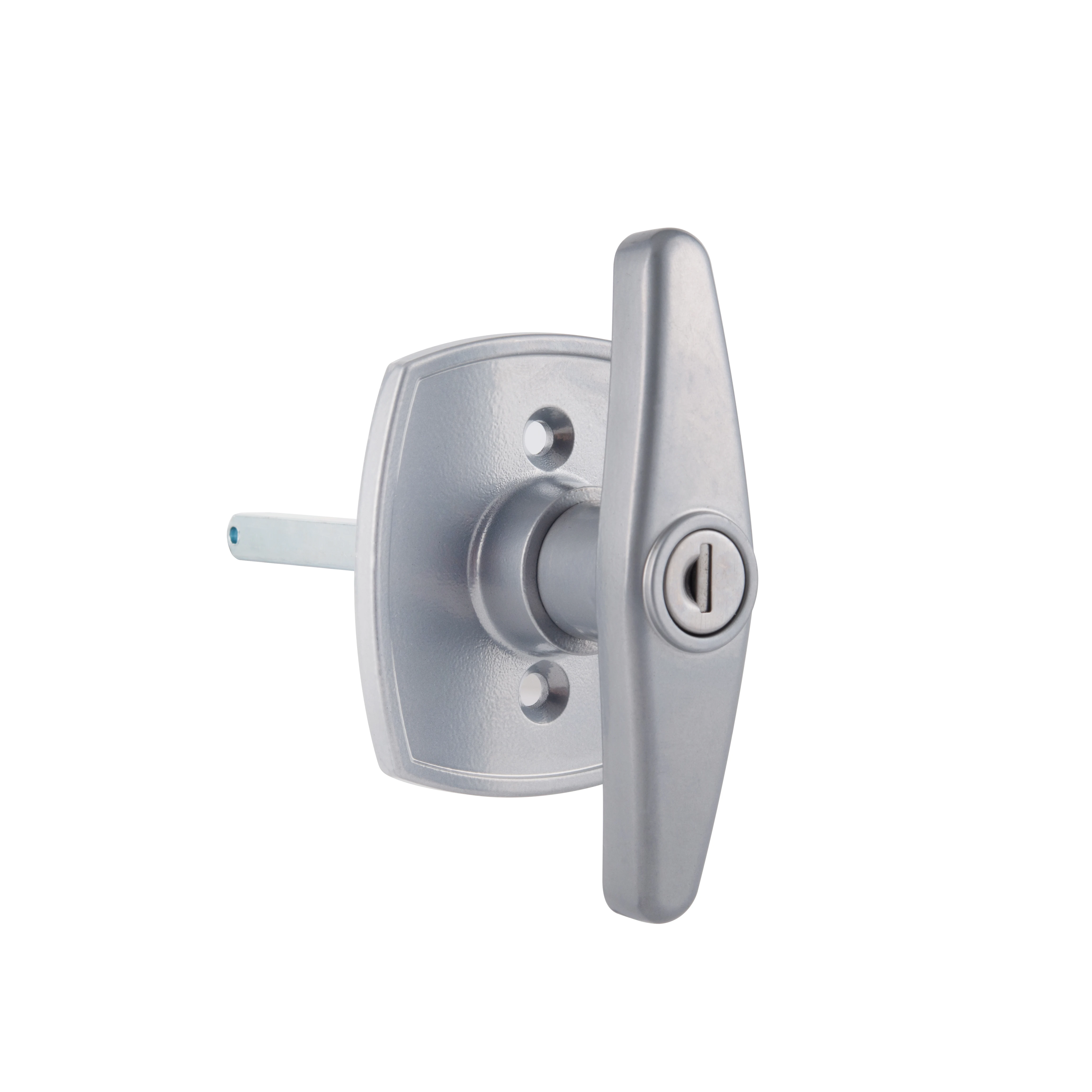 Heavy-Duty Black Shed Door Handle Lock Set with Longer Zinc Alloy Stem Key Unlatch for Barns and Playhouses supplier