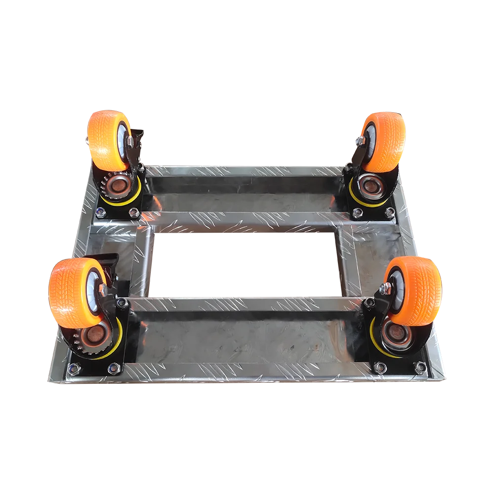 Aluminum Moving Dolly with 2 Swivels and 2 Wheels with Brakes for Moving Heavy Duty Goods Furniture Dolly