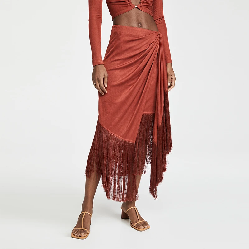 satin skirt outfit designer online
