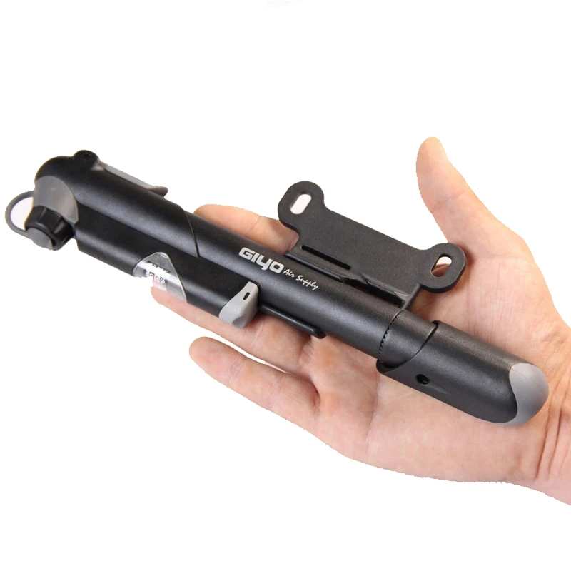 GIYO Pocket Mini Bicycle Air Pump with Pressure Gauge Plastic Construction 30-50 PSI Schrader Valve for M365 Scooter
