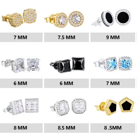 Orecchini a Bottone Flat Back da Donna – Placcati in Oro 14K o Oro Bianco, Orecchini Stud con Chiusura Piatta per Ear Stacking, Croce Argento Orecchini a Bottone Flat Back da Donna – Placcati in Oro 14K o Oro Bianco, Orecchini Stud con Chiusura Piatta per Ear Stacking, Croce Argento