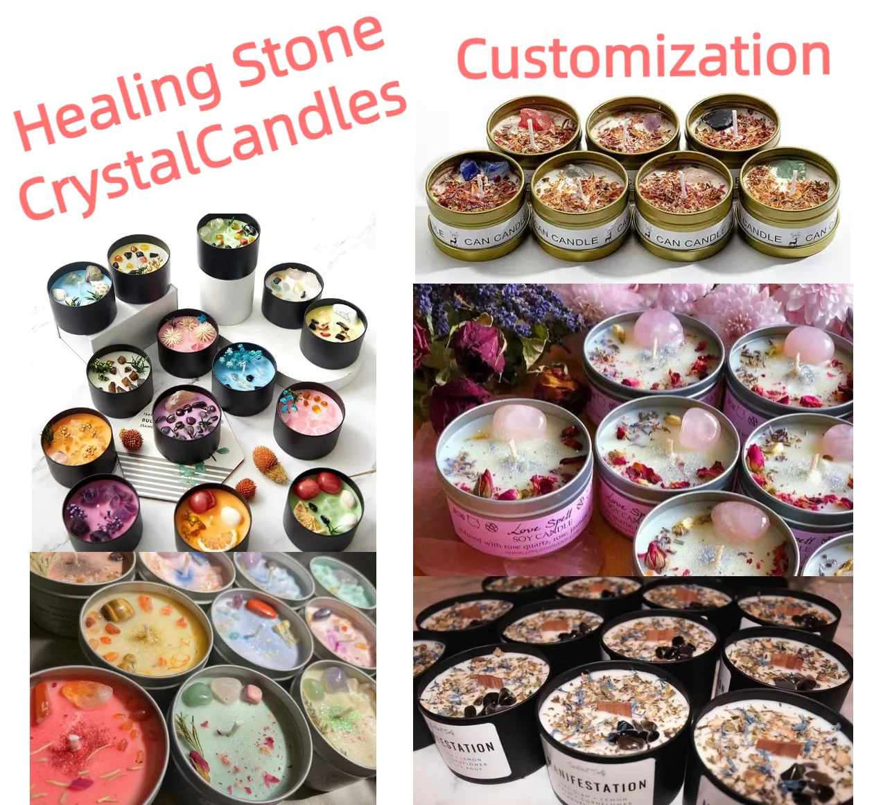 Wedding Gift Chakra Wholesale Black Iron Tin Healing Stone Crystal