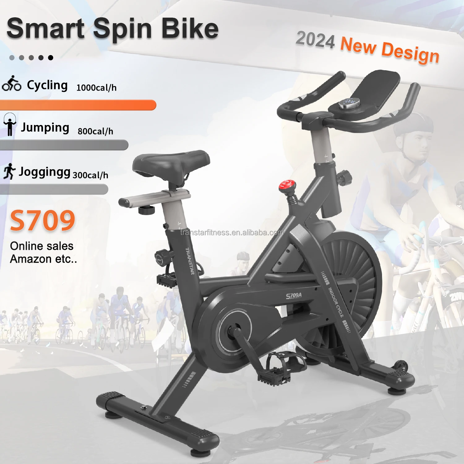 Transtar Fitness Magnetic Exercise Bike Bicycle Indoor Cycling Bike  Stationary for Home Gym