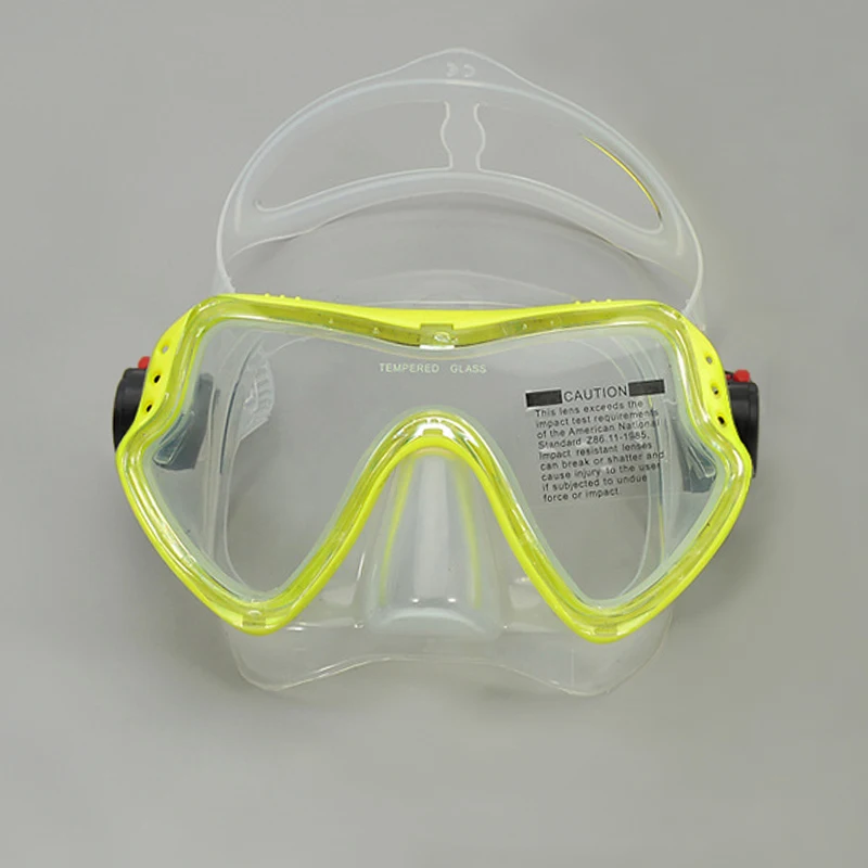 Tempered Glass Single Lens Freediving Mask Low Volume Scuba Diving