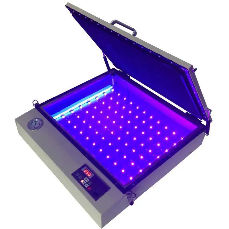 50*60cm Uv LED Vakum Pendedahan Unit dengan Vakum UV LED Lampu Cetak Silk Screen Pendedahan Mesin