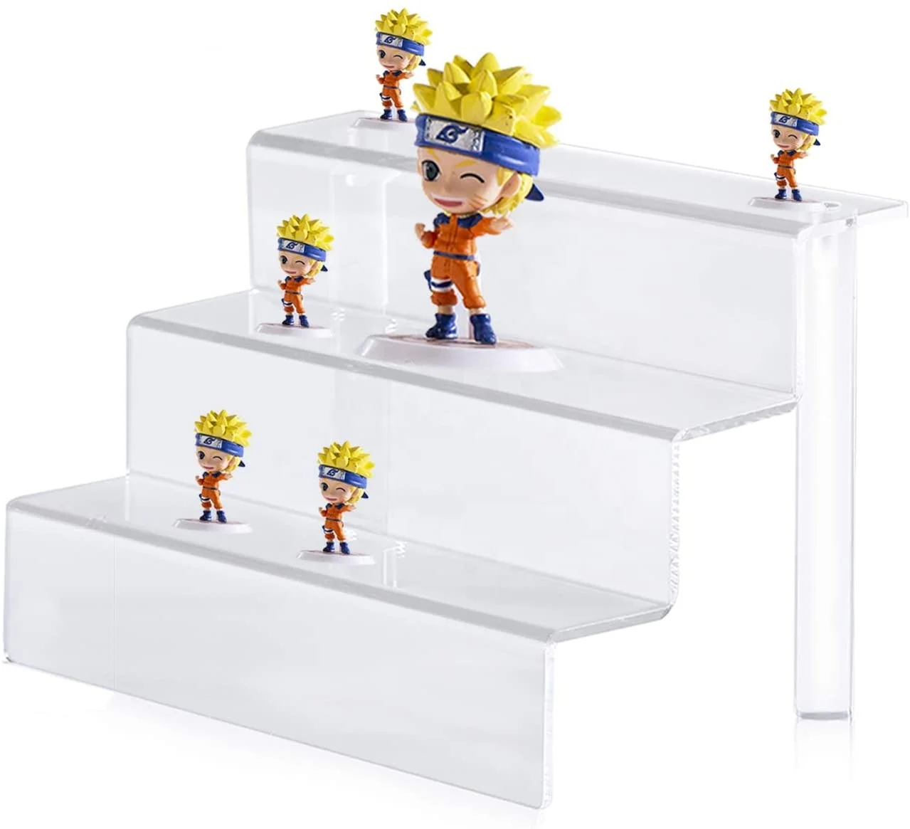 Amiibo Funko Pop Figures 1 Pack 3-Tiered Clear Acrylic Display Risers; Product Stand for Desserts 