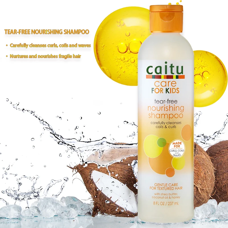 Caitu 237ml Care For Kids Curl Hair Shampoo Gently Cleanses Shea Butter