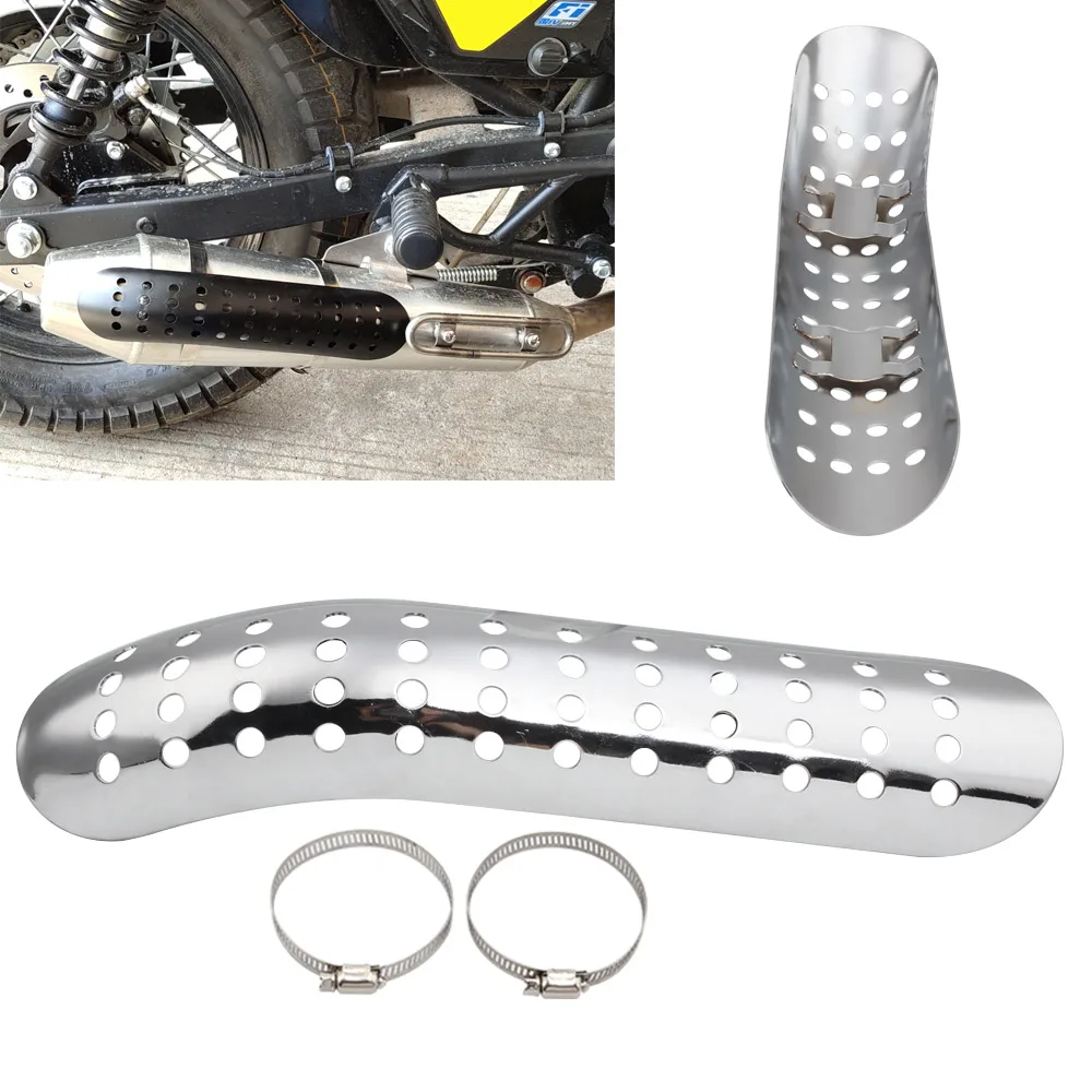 Motorcycle Heat Shield Steel Curve Exhaust Muffler Pipe Cover For Harley Honda 