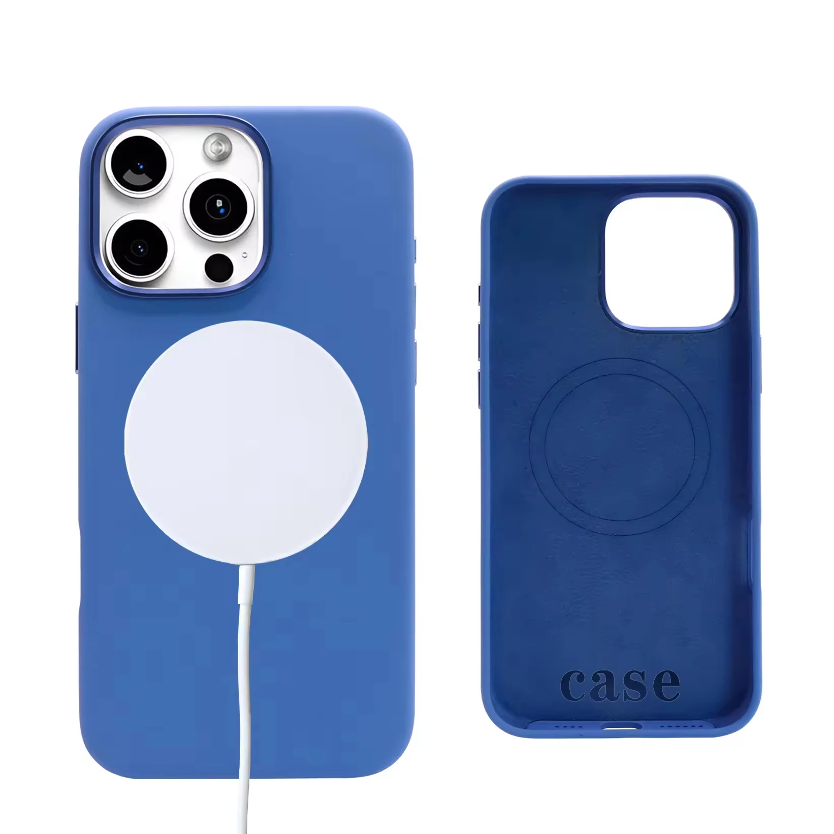 Laudtec Mobile Cover Pure Color Shockproof Slim Microfiber Magnetic Liquid Silicone Phone Case for Iphone 17 16 15 14 Pro Max