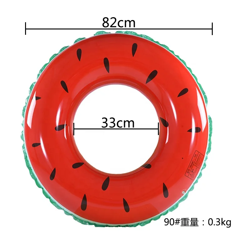 Customized Summer Party Fruit-Inspired PVC Inflatable Swimming Rings Water Ring Pool Float Tube for Kids and Adults