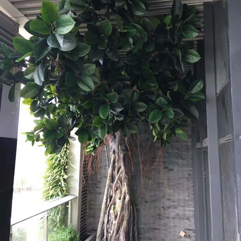 Look Natural Simulated Ficus Tree Hotel Mall Home Decor Indoor Large Fake Artificial Tree Lush Arboles Artifical Banyan Tree