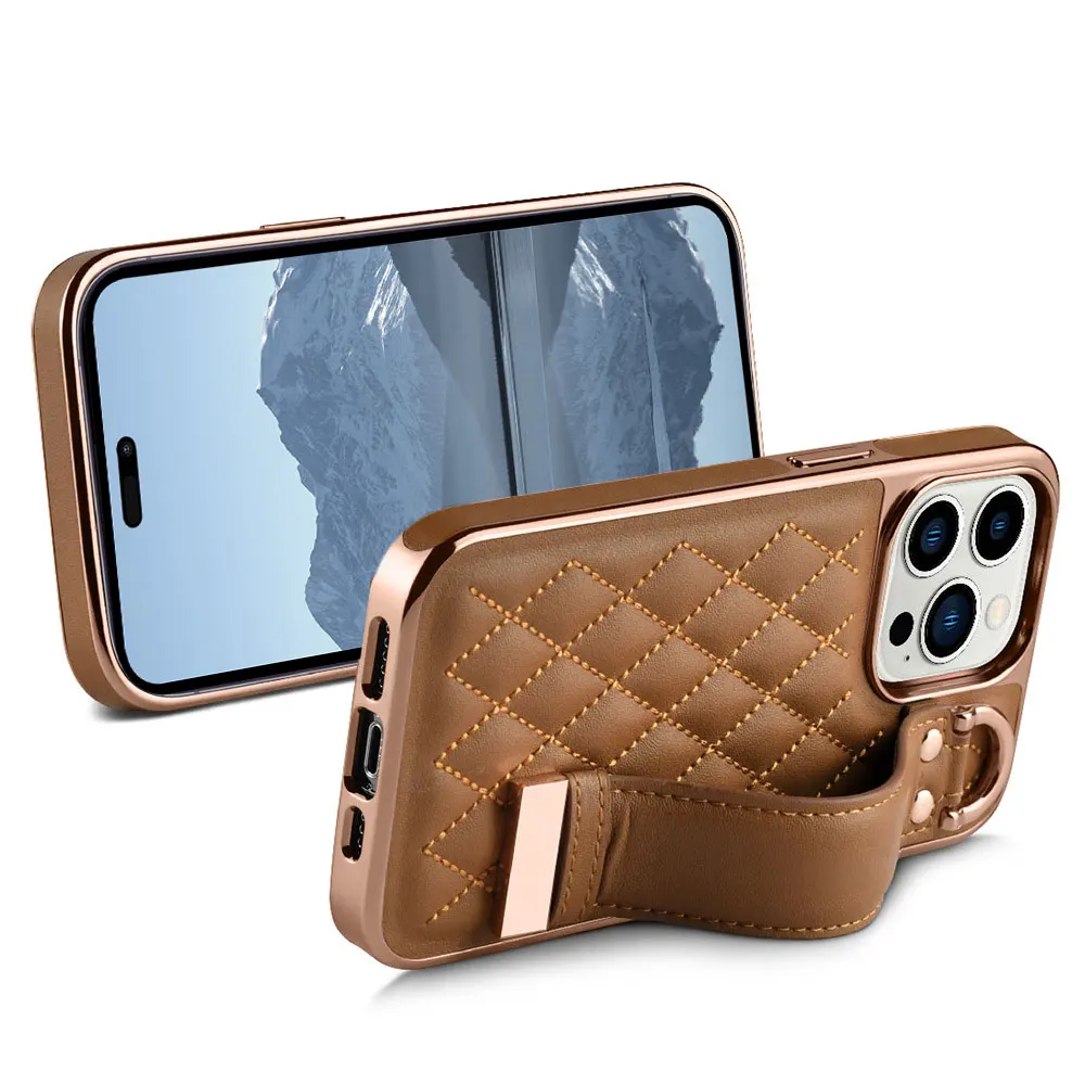 Leather Mobile Phone Case For Iphone 16 15 14 13 12 11 Plus Pro Max Multiple Colors Plaid Luxury Skin Friendly Sjk606 Laudtec