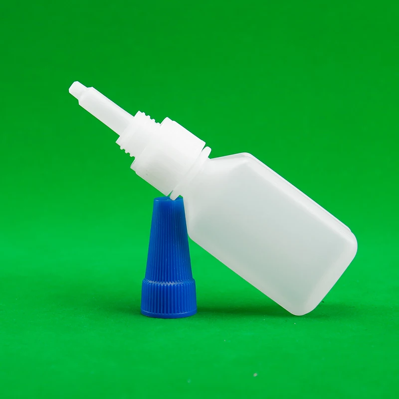 empty plastic 20ml HDPE Cyanoacrylate Adhesive super glue packing Dropper bottle