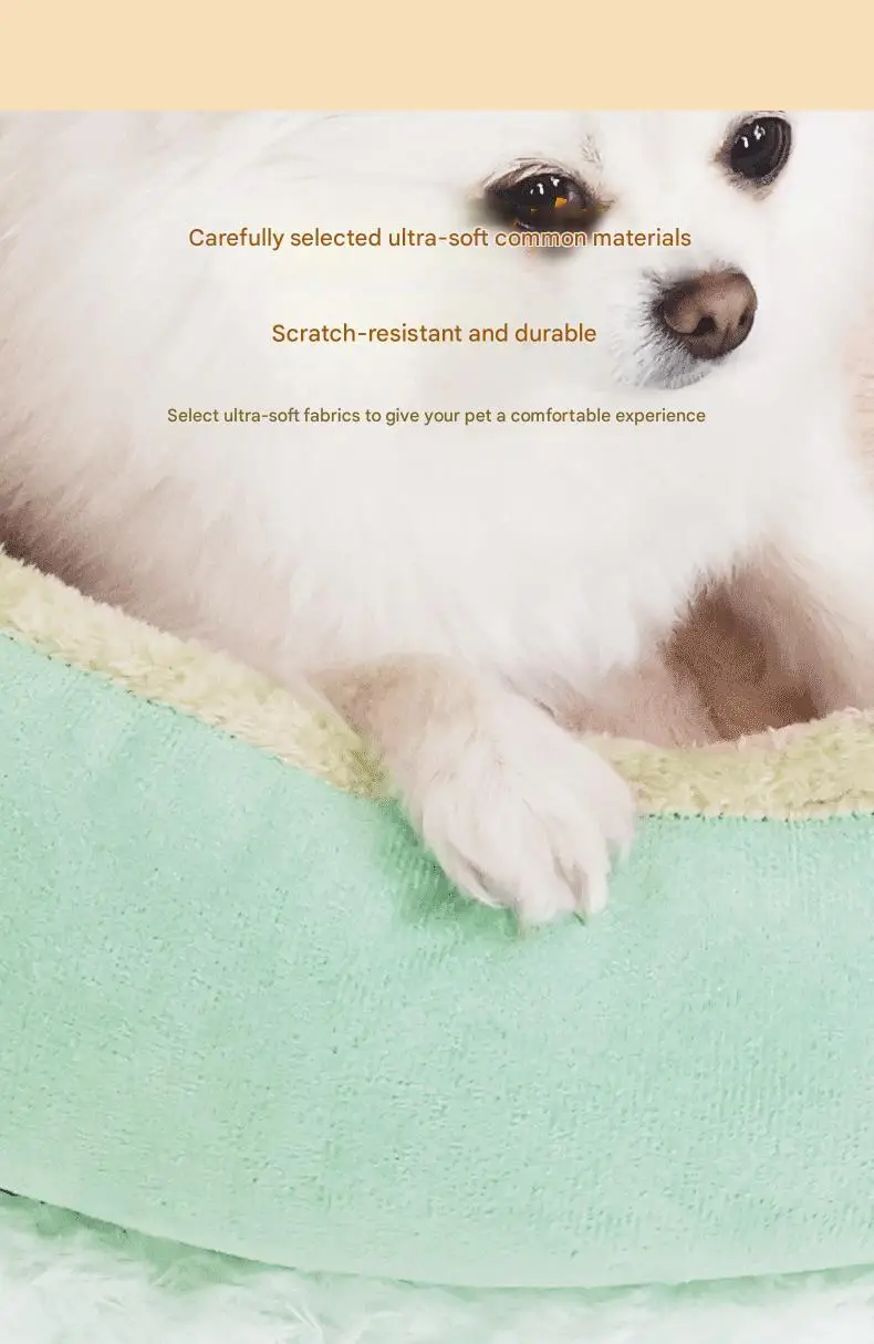 高品质舒适方形狗窝带可拆卸靠垫枕头经典时尚风格猫放松纸箱包装