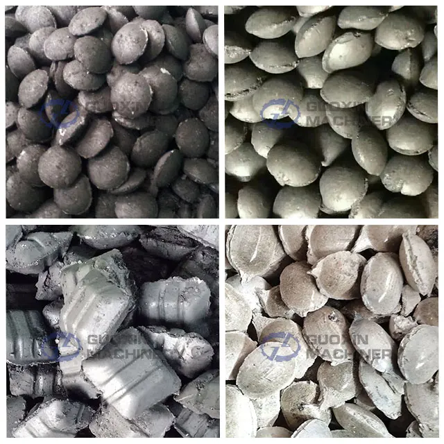 Large Capacity Ceramic Mineral Powder Iron Ore Fines Ball Press Machine Iron Slag Carbon Black Briquette Machine