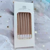 Mixed Color Long Stick Candles, Champagne Gold, 10 Boxes