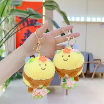 Peluches Bee Keychain Plushie Insect Bee Charm Stuffed Animal Toys