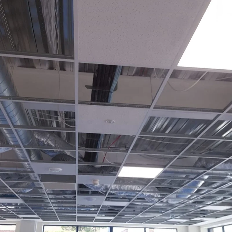 Modern Design Saintec ISO9001 Certified Galvanized Steel Fireproof Rustproof Decorative Metal Grid Ceiling T-Grid Suspension