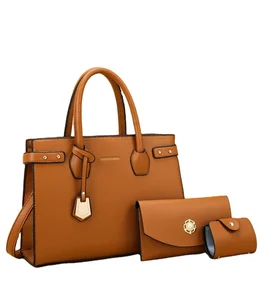 Wholesale Low Prices Ladies PU Leather Handbags 3 Piece Set Designer Fashion Crossbody Bag Women's Hand Bag for Women Luxury