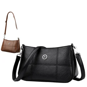 High Quality Handbags for Women Soft PU Leather Cross-body Shoulder Messenger Bag Lightweight and Simple Zipper Closed Bags