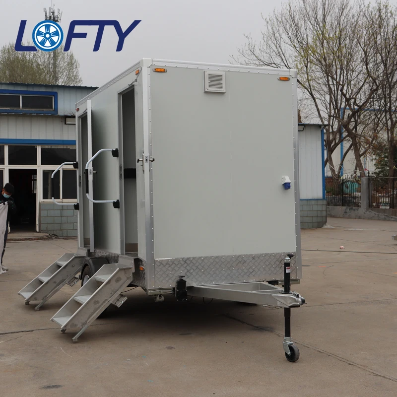 Portable Prefab Rent Outdoor Restroom Trailer Mobile Toilet Portable Restroom Shower Toilet Trailer for Sale