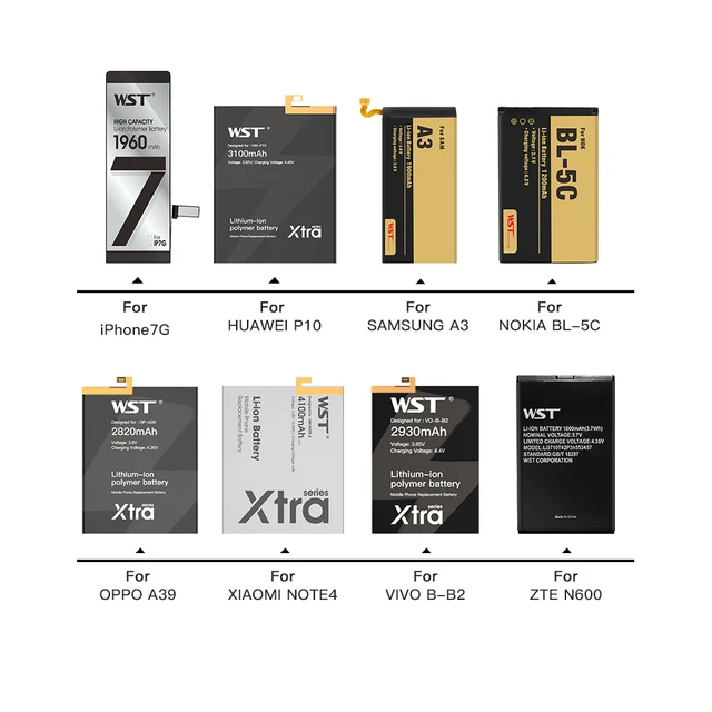 WST cell phone batteries for all models mobile phones excellent batteries Battery for Samsung Galaxy S7